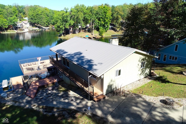7438 Haw Dr, Nineveh, IN 46164 - birds eye view of property with a water view