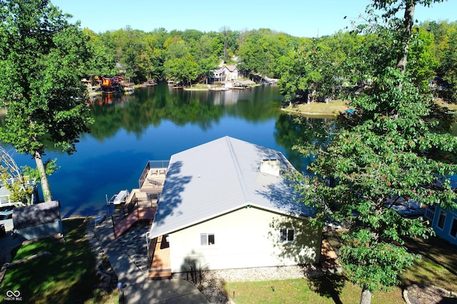 7438 Haw Dr, Nineveh, IN 46164 - bird's eye view featuring a water view