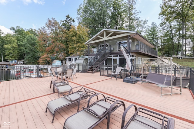 7438 Haw Dr, Nineveh, IN 46164 - deck with stairway