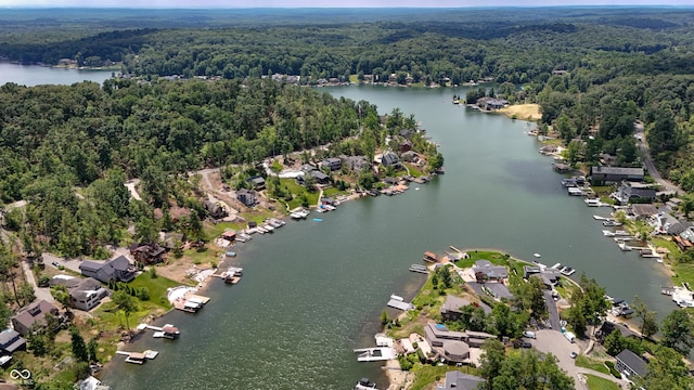 4161 S Summit Ln, Columbus, IN 47201 - aerial perspective of suburban area with a forest and a nearby body of water