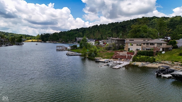 4161 S Summit Ln, Columbus, IN 47201 - water view featuring a floating dock