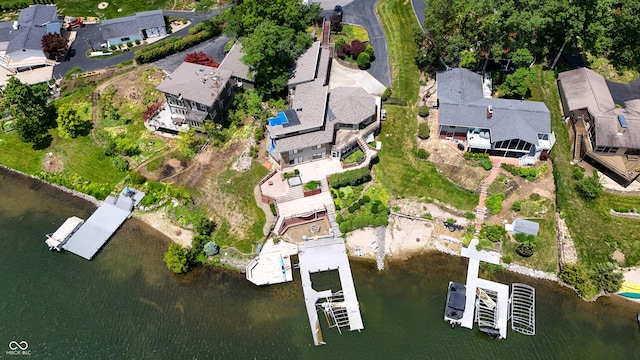 4161 S Summit Ln, Columbus, IN 47201 - aerial overview of property's location featuring nearby suburban area and a nearby body of water