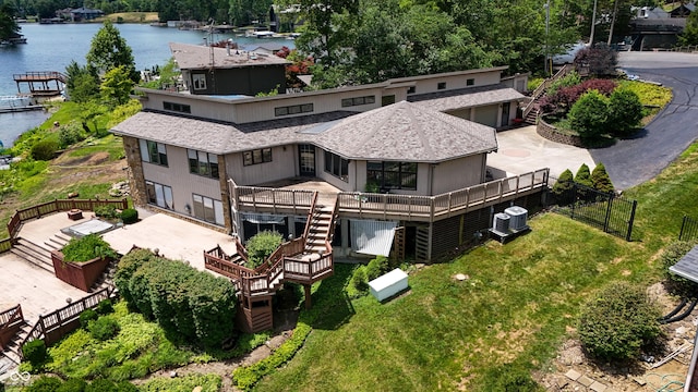 4161 S Summit Ln, Columbus, IN 47201 - view from above of property featuring a large body of water