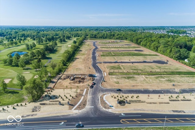 bird's eye view with a rural view