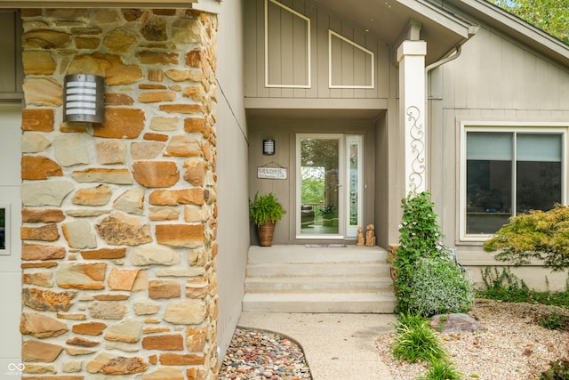 view of doorway to property