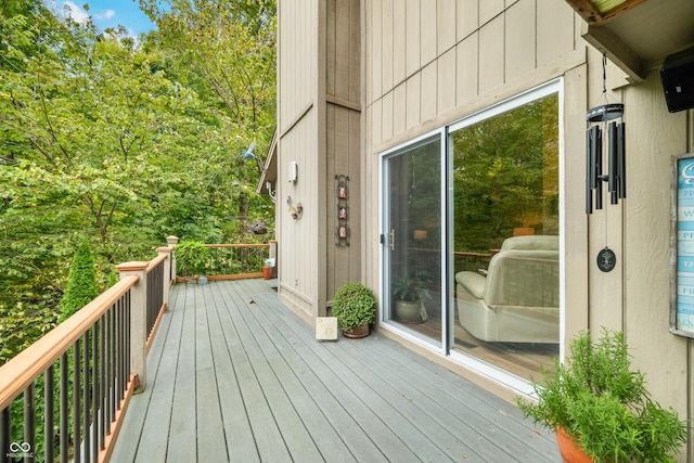 view of wooden deck