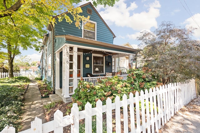 bungalow-style house featuring a porch