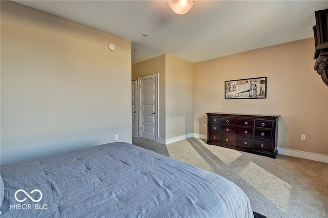 view of carpeted bedroom