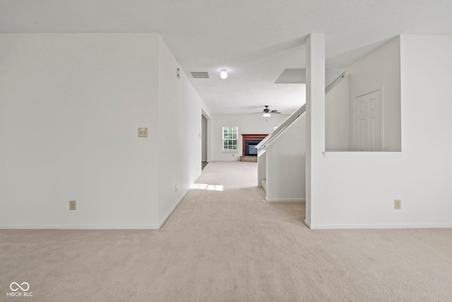 interior space with light colored carpet