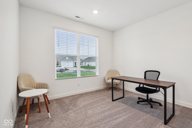 office with carpet flooring