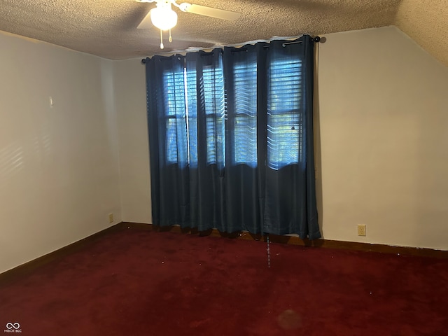 spare room with carpet floors, a textured ceiling, and a healthy amount of sunlight