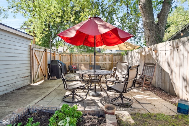 view of patio / terrace featuring area for grilling