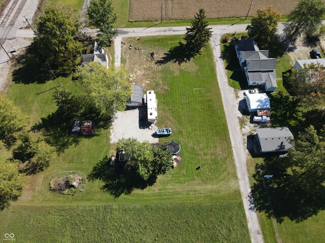 drone / aerial view featuring a rural view