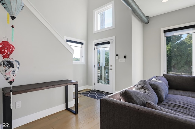 entryway featuring dark wood-type flooring