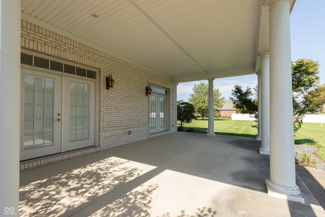 view of patio / terrace with french doors