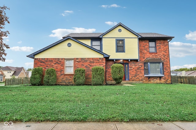 front of property featuring a front lawn