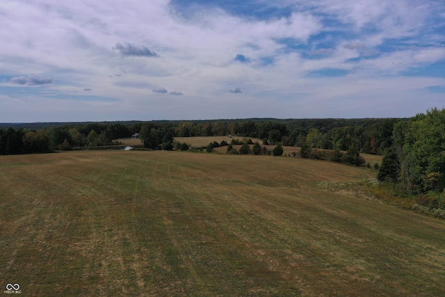 drone / aerial view with a rural view