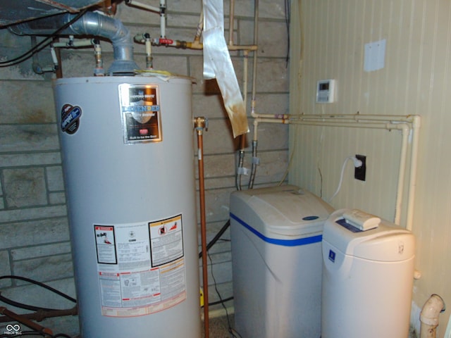 utilities featuring gas water heater