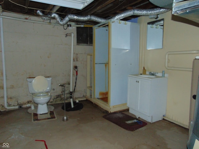 view of basement