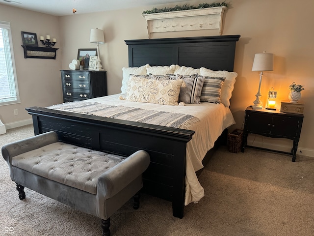 bedroom with carpet flooring