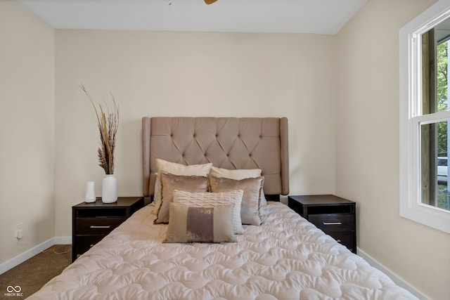 view of carpeted bedroom