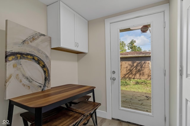 entryway featuring light hardwood / wood-style flooring