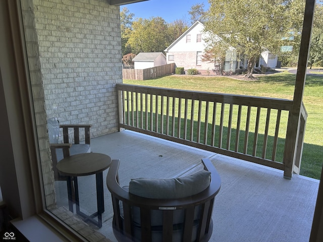 view of balcony