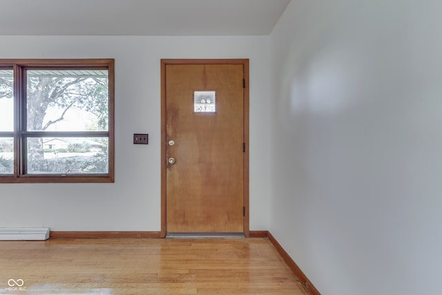 entryway featuring light wood-type flooring