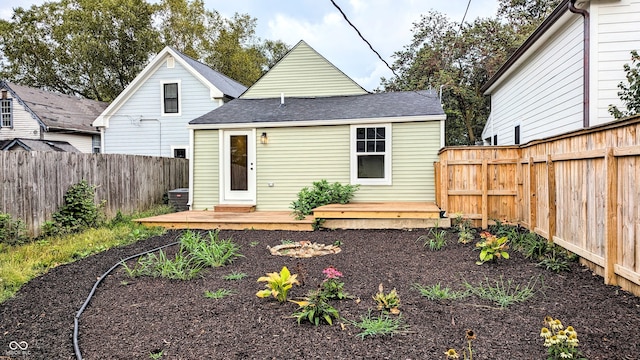 view of front of house featuring a deck