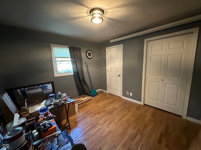 interior space with wood-type flooring