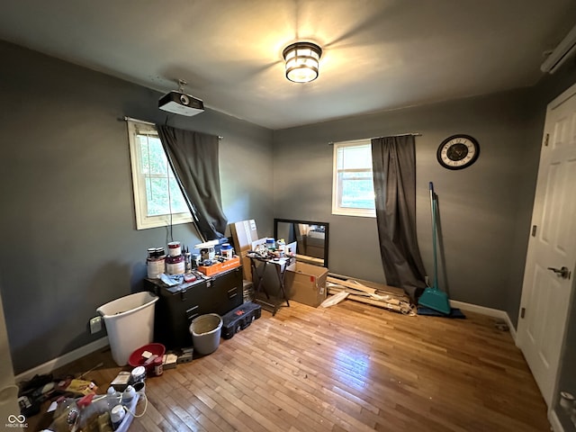 office space featuring hardwood / wood-style flooring and a wealth of natural light