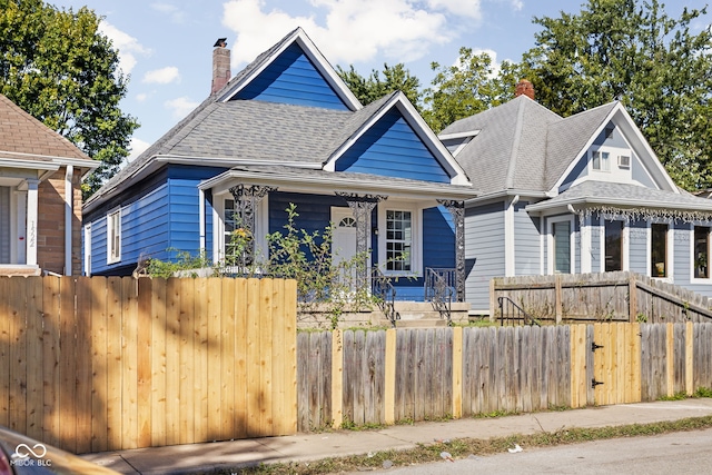 view of front of property with a porch