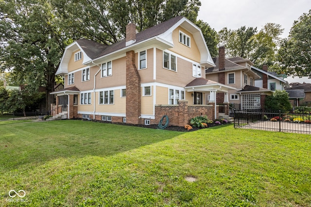 exterior space featuring a lawn