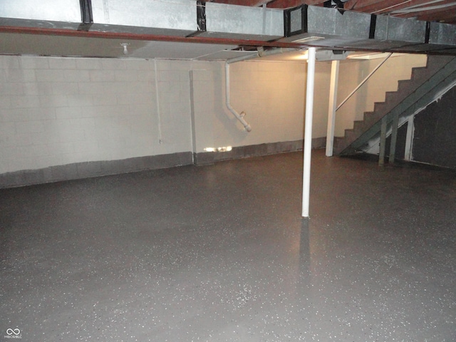 view of basement