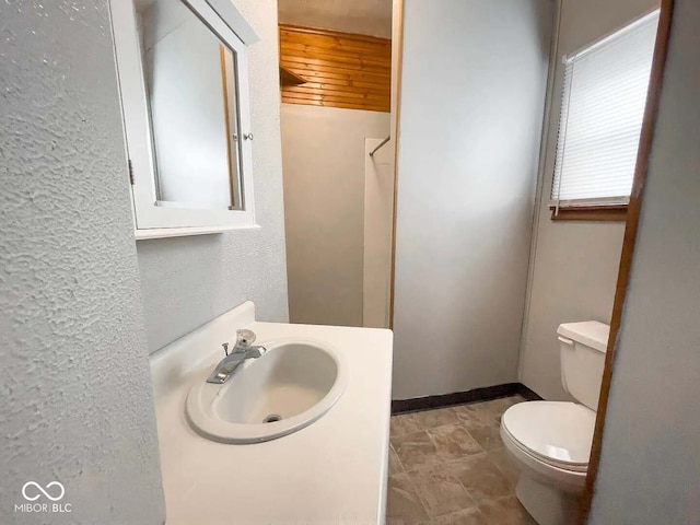 bathroom with sink and toilet