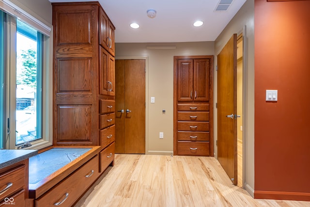 interior space featuring light wood-type flooring