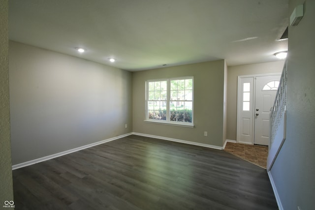 entryway featuring dark hardwood / wood-style flooring