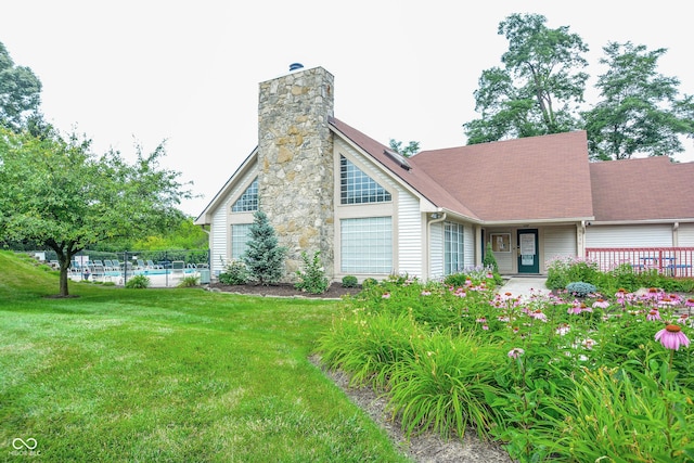 exterior space featuring a yard