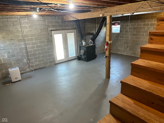 basement featuring a wealth of natural light