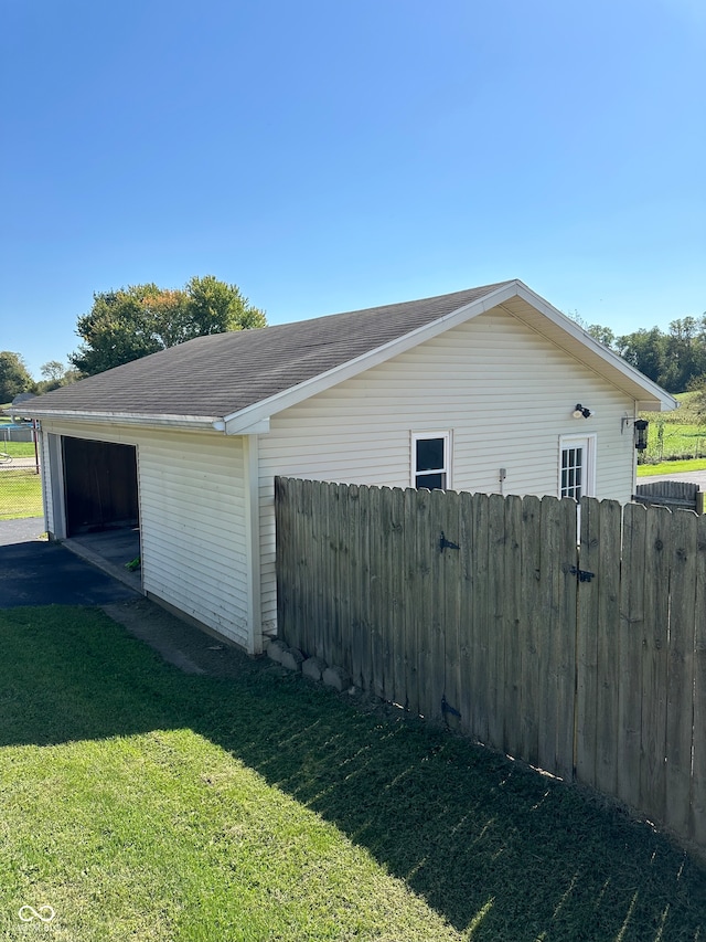 view of home's exterior featuring a lawn