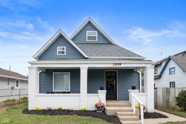 bungalow with covered porch