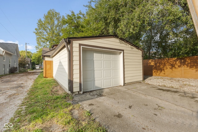 garage with wooden walls