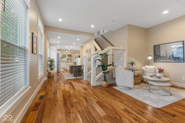 interior space featuring light hardwood / wood-style flooring