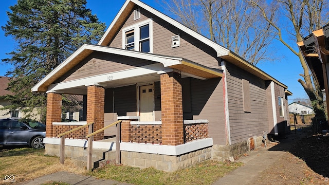 bungalow featuring a porch