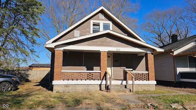 bungalow-style house with a porch