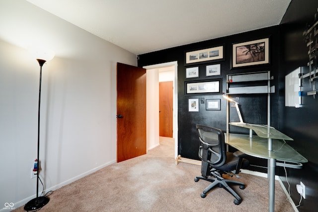 view of carpeted office