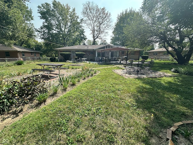 view of yard with a patio area