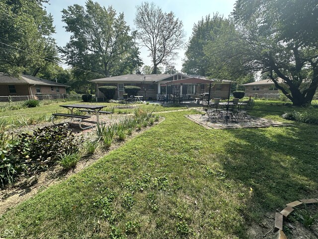 4434 E 46th St, Indianapolis, IN 46226 - view of yard featuring fence and a patio area
