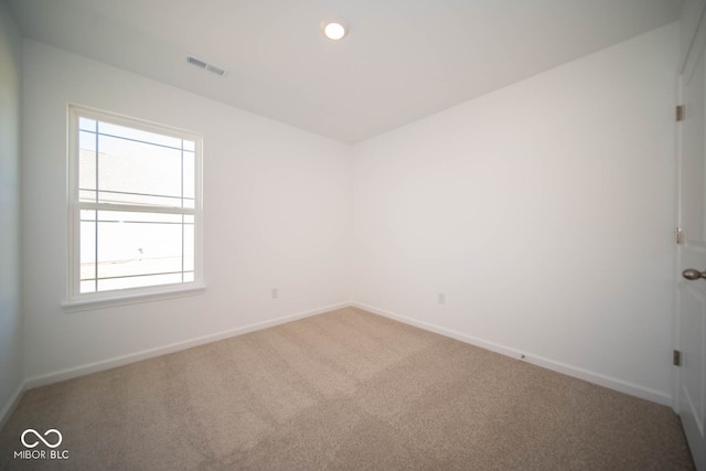 carpeted spare room with a healthy amount of sunlight