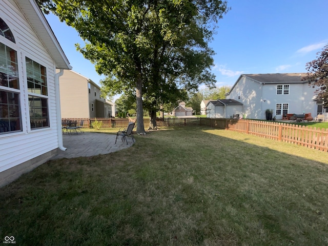 view of yard featuring a patio area